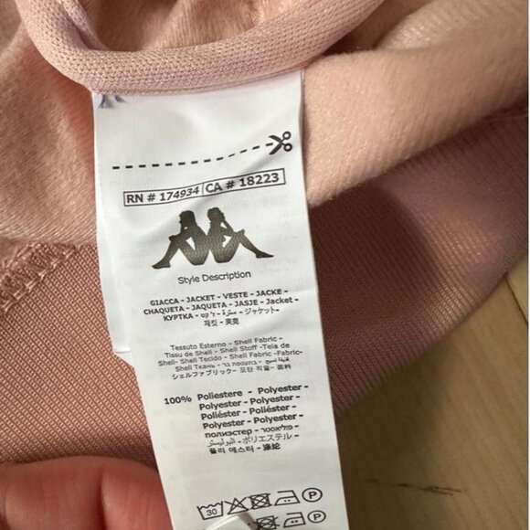 Classic Kappa 222 Banda Wanniston track jacket in baby pink w - Picture 7 of 8